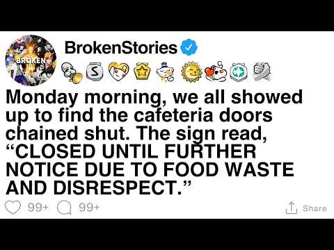 Видео: [ПОЛНАЯ ИСТОРИЯ] В понедельник мы обнаружили, что кафетерий заперт на цепь, а на нем висит таблич...