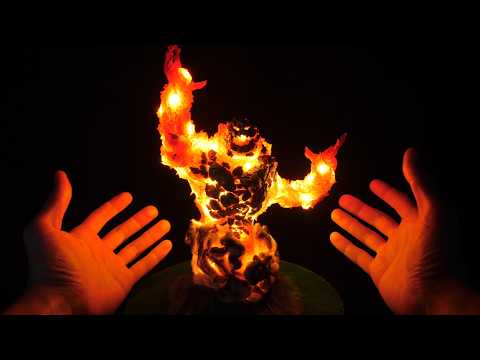 Видео: Я создал большого огненного элементаля, извергающегося из вулкана.