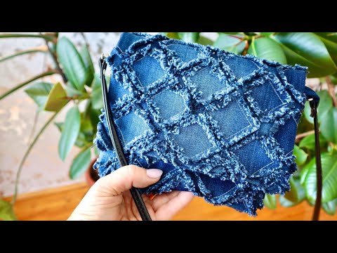 Видео: Надоело, что старые джинсы валяются без дела. Сшила из них сумку на лето с изюминкой