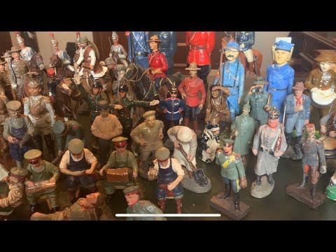 Видео: Антикварные Солдатики / Elastolin / Pfeiffer / Lineol Early Toy Soldiers