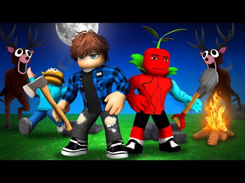 Видео: ЭТОТ ОЛЕНЬ ПРИСЛЕДУЕТ НАС!!! ВЫЖИТЬ 99 НОЧЕЙ В ЛЕСУ!