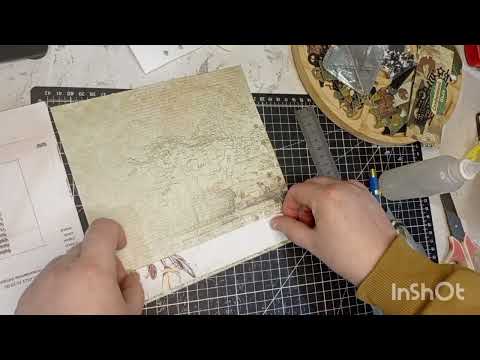 Видео: Мастер класс по армейскому альбому 4 часть/делаем первый разворот/скрапбукинг