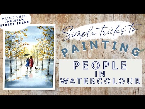Видео: Простые приемы рисования людей акварелью