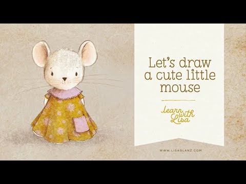 Видео: Нарисуйте эту милую мышку вместе со мной! Добавьте цвета и текстуру в Procreate.