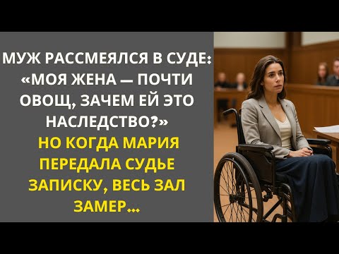 Видео: «Моя жена почти овощ, зачем ей наследство?» смеялся муж в суде… Но когда Мария передала записку…