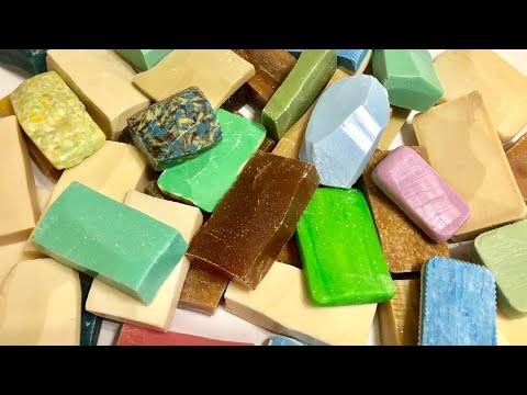 Видео: ASMR Soap/cutting pieces of soap/ кусочки/обрезки/недорезки))