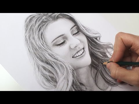 Видео: Рисуем портрет графитными карандашами | Эмми Калия