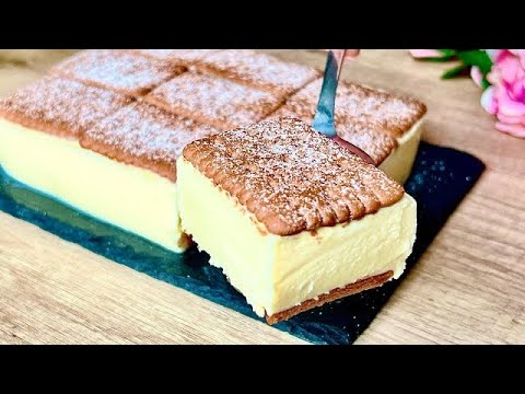Видео: Только йогурт и печенье! Вкусный и полезный десерт без желатина и без выпечки!