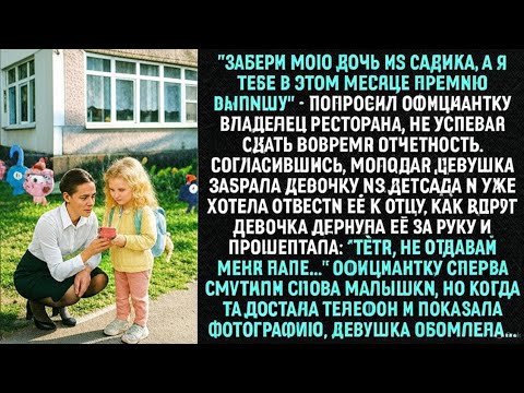 Видео: "Забери мою дочь из школы, а я тебе в этом месяце премию выпишу" - попросил официантку...
