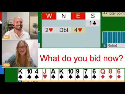 Видео: 4♠, 5♣, пас или дабл... Что вы выберете? - с Индией Натт, урожденной Лиминг