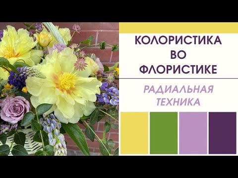 Видео: Сочетание цветов во флористике | Радиальная техника