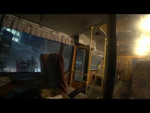 Видео: школьный автобус ПАЗ 32053-70,крещенские морозы и наш запуск автобуса, продолжение.
