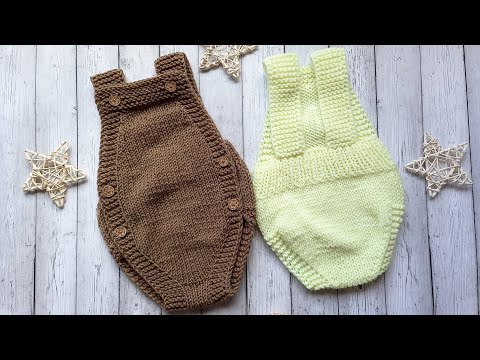 Видео: Ромпер спицами/ боди для новорожденных спицами