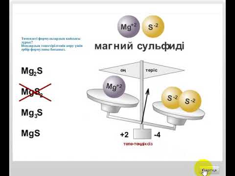 Видео: Тренажёр”Иондық қосылыстардың формулаларын құру”