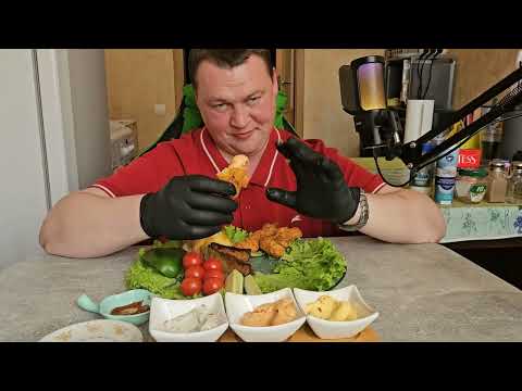 Видео: А мукбанги все длиннее и вкуснее! Язык метёт и рот не затыкается! Вкусняхи и свежие овощи.