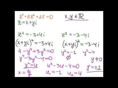Видео: Биквадратное уравнение. Комплексные корни.