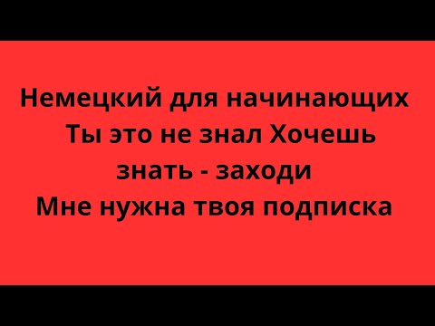 Видео: Немецкий для начинающих Урок 283 #немецкийязык