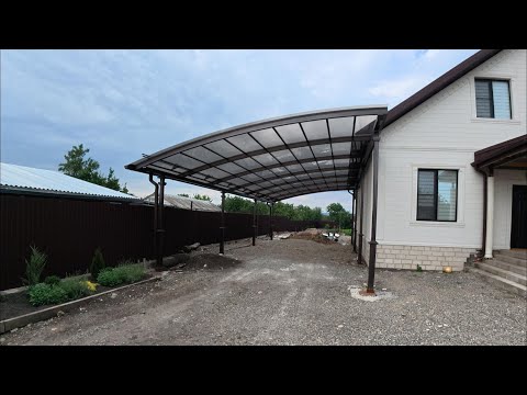Видео: НАВЕС 1.1  МОНОЛИТНЫЙ ПОЛИКАРБОНАТ МОНТАЖ...