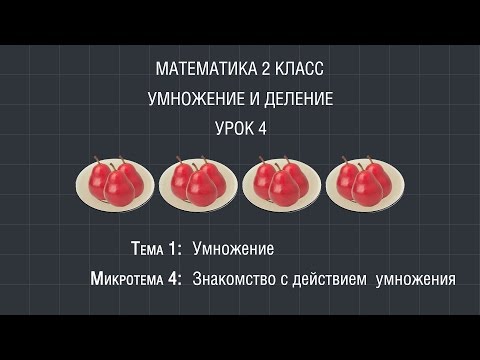 Видео: Математика 2 класс. Урок 4. Знакомство с действием умножения
