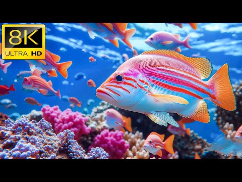 Видео: Вид на океан в 8K 🌊 Расслабляющий подводный мир – глубокое море для изучения и медитации