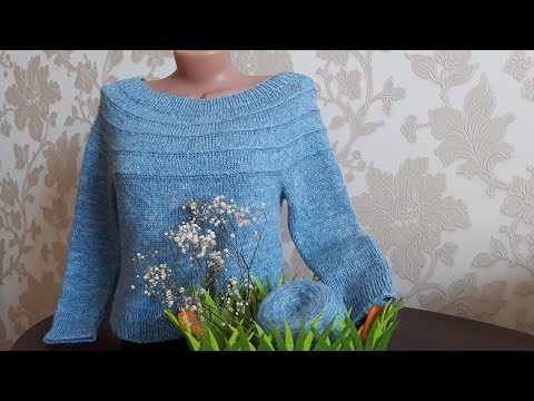 Видео: Джемпер "Изморозь" спицами. Часть 1. Обзор, расчеты, вяжем узор.