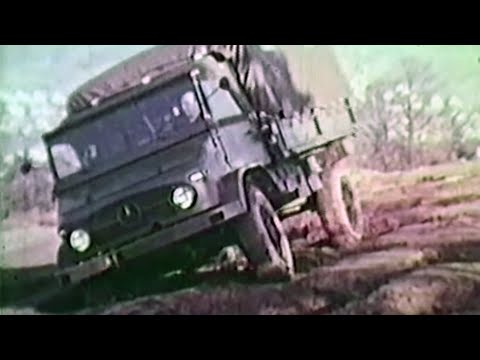 Видео: "Мерседес-Бенц Унимог 404 S в действии" - исторический рекламный фильм от "Мерседес-Бенц".