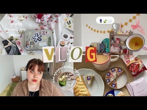 Видео: домашний влог 🍃🦭🍲 уборка · покупки · декорирую квартиру (немножко)