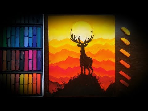 Видео: Как легко нарисовать горы. Пастель \ How to draw mountains easily. Pastel