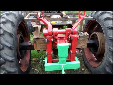 Видео: задняя навеска на самодельный мини-трактор! практически завершена!