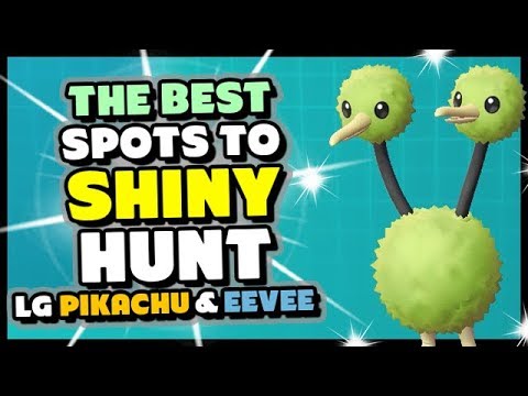 Видео: Четыре ЛУЧШИХ МЕСТА для ОХОТЫ НА БЛЕСТЯЩИХ в Pokemon Lets Go Pikachu и Eevee — как легко получить...