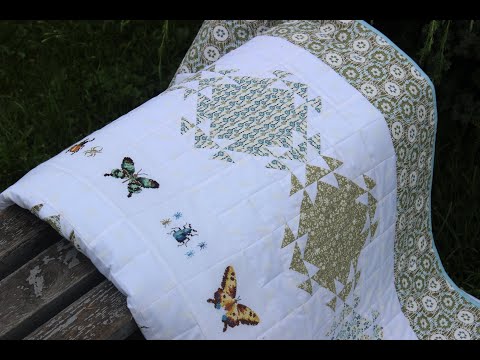 Видео: Лоскутное одеяло Мерцающие треугольники/Shimmering triangles  Bышивка крестом Veronique Enginger