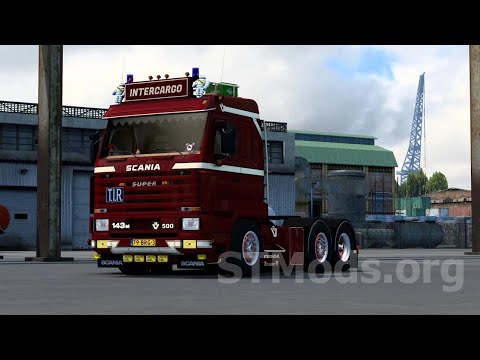 Видео: Мод Scania 143M 500 V8 Intercargo версия 1.7 для Euro Truck Simulator 2 (v1.51.x, - 1.53.x)