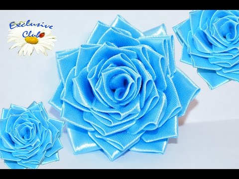 Видео: ЧАЙНАЯ РОЗА из атласной ленты/ Цветы из Лент КАНЗАШИ