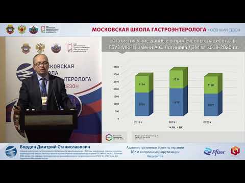 Видео: Бордин Д.С. Административные аспекты терапии ВЗК и вопросы маршрутизации пациентов
