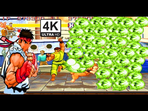 Видео: 💥 Ryu — Street Fighter II Super (1992) | Прохождение Green Arcade в сложном режиме 4K 60 FPS! 💥