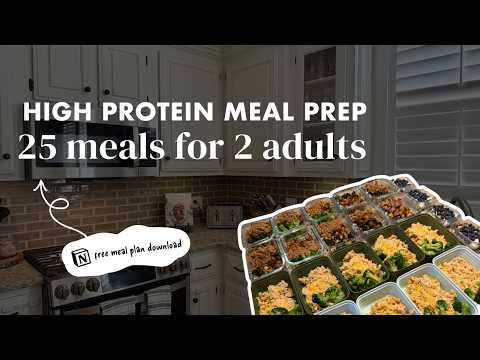 Видео: Еженедельное меню с высоким содержанием белка | Завтрак, обед и ужин для 2 взрослых | Скачать пла...