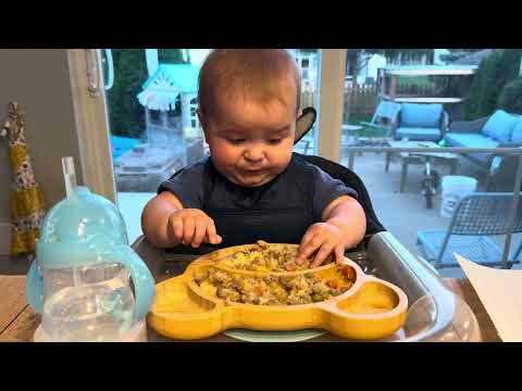 Видео: 9-месячный малыш пробует пастуший пирог! (Самая милая на свете!!)
