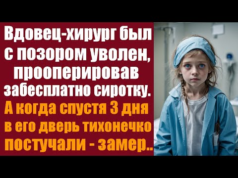 Видео: Вдовец-хирург был с позором уволен, прооперировав забесплатно сиротку.А когда спустя 3 дня постучали
