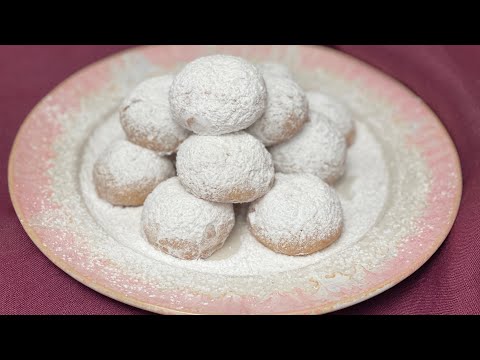 Видео: Печенье «Снежок», которое понравится Санте — греческое рождественское печенье | Kourabiedes