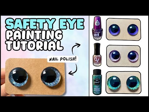 Видео: Как нарисовать безопасные глаза с помощью лака для ногтей!💅 Простой урок по вязанию крючком амигу...