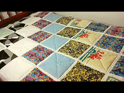 Видео: Лоскутное одеяло : когда нужно очень быстро ✂ Из любых тканей и старой одежды.