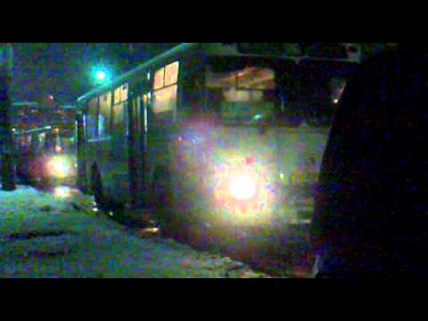 Видео: ЛиАз-677. Гололед. ИПОПАТ. Ижевск.