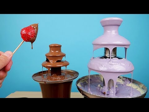 Видео: Фонтан из Фиолетового Шоколада с Клубникой! Тестирую шоклад Mr. Cho! alex boyko