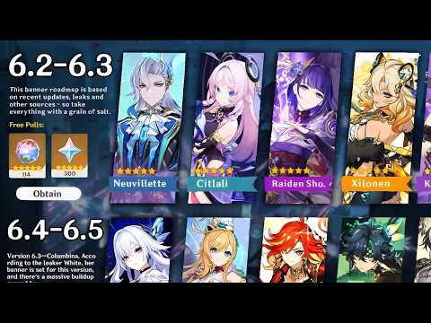 Видео: НОВАЯ ИНФОРМАЦИЯ! ОБНОВЛЕННЫЙ СОСТАВ БАННЕРОВ 6.2-6.5 С ПОВТОРАМИ — Genshin Impact