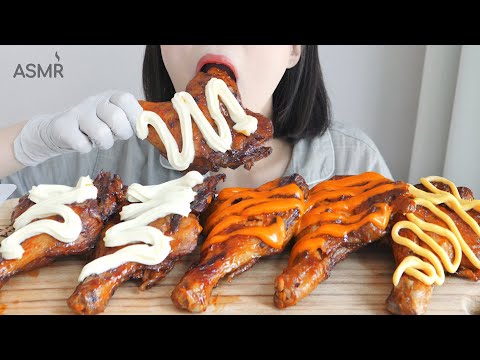 Видео: Пряные куриные ножки Mukbang ASMR _ Realsound Mukbang есть шоу