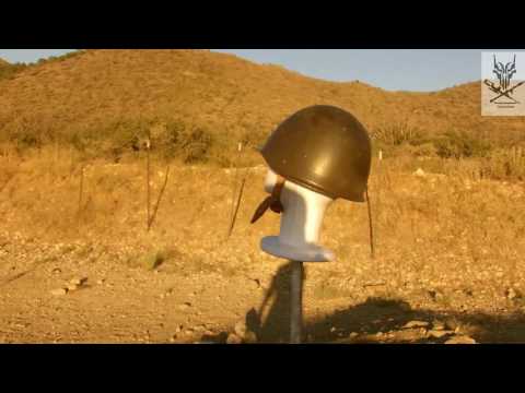 Видео: Мосинка, СКС, AR-15 и 9мм. Тест стальной каски, ч.1