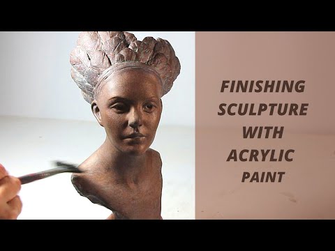 Видео: Отделка скульптуры акриловой краской. Мастер-класс по технике выполнения.