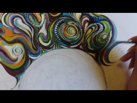 Видео: АСМР/ASMR Рисую на холсте. Шепот.