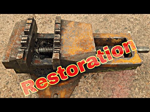 Видео: Косметический ремонт станочных тисков БЗСП-160мм. СССР