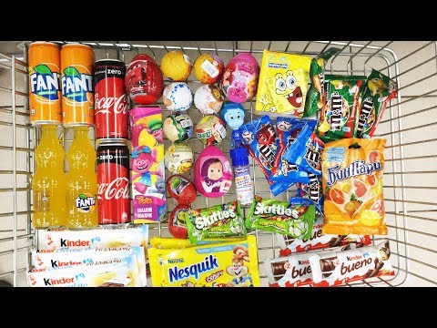Видео: A Lot Of Candy 2018 NEW #107 ASMR / АСМР Покупка Губка Боб Смешарики Фиксики Тролли Маша и Медведь